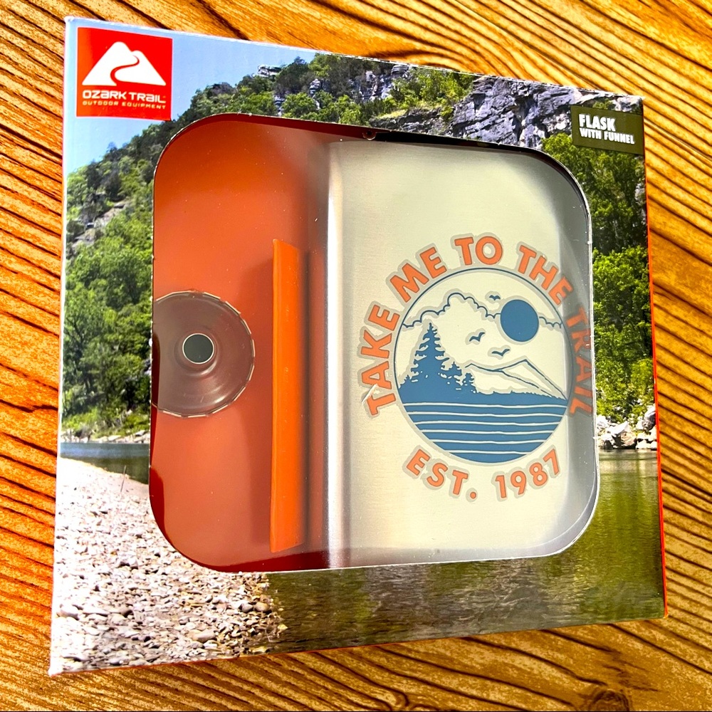 Ozark Trail Stainless Steel Flask Set Includes Funnel